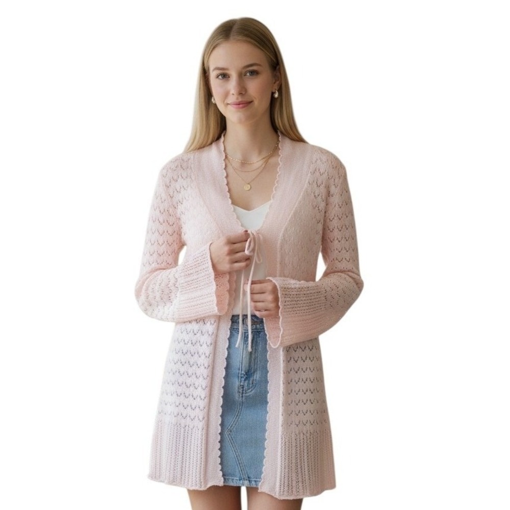 Y2k Vintage Victoria Secret Mohair Wool Womens Medium Coquette Dainty Cardigan